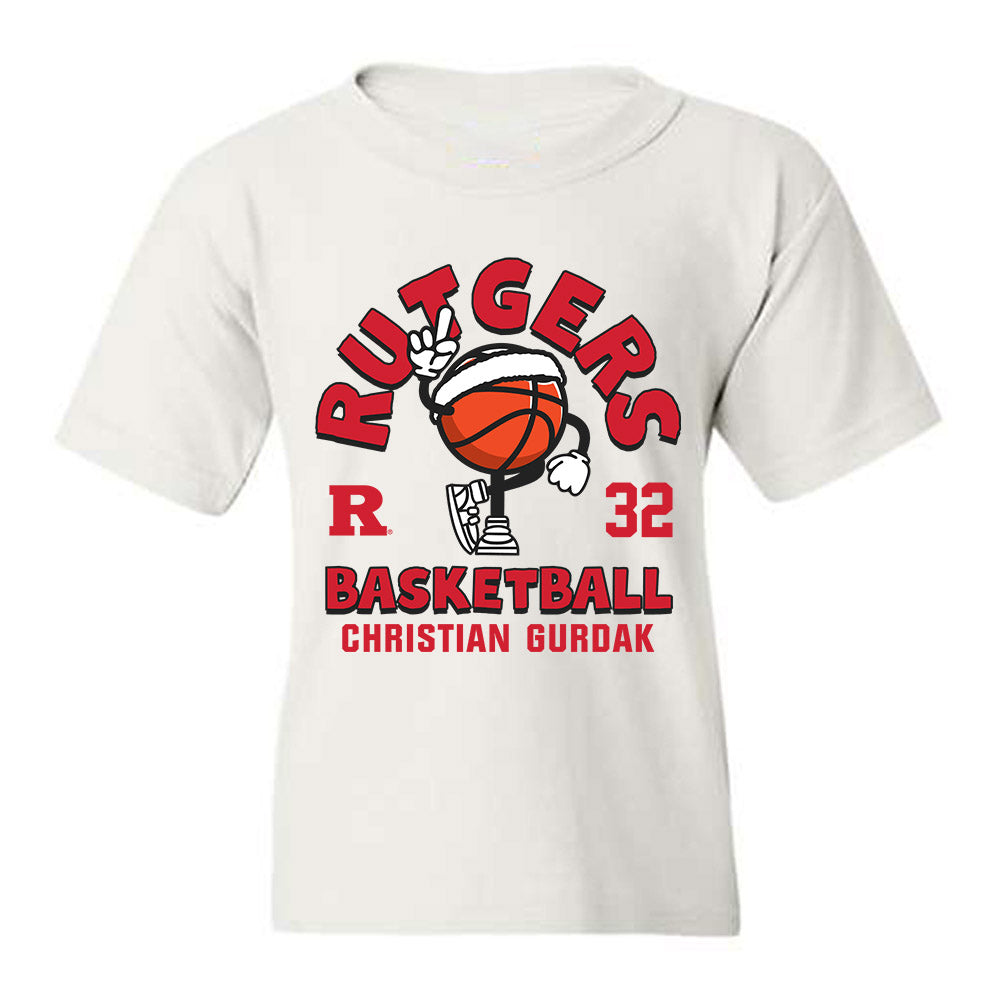 Rutgers - NCAA Men's Basketball : Christian Gurdak - Youth T-Shirt-0