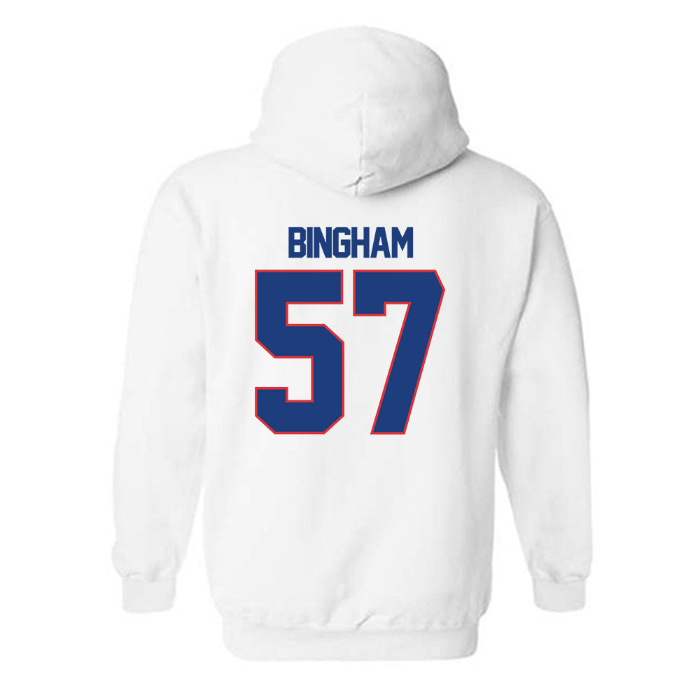 LA Tech - NCAA Football : Tadan Bingham - Generic Shersey Hooded Sweatshirt-1