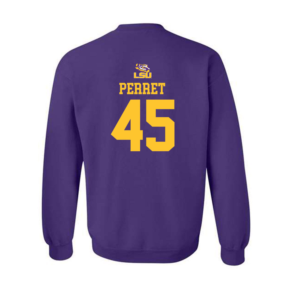 LSU - NCAA Football : Sean Perret - Replica Shersey Crewneck Sweatshirt-1