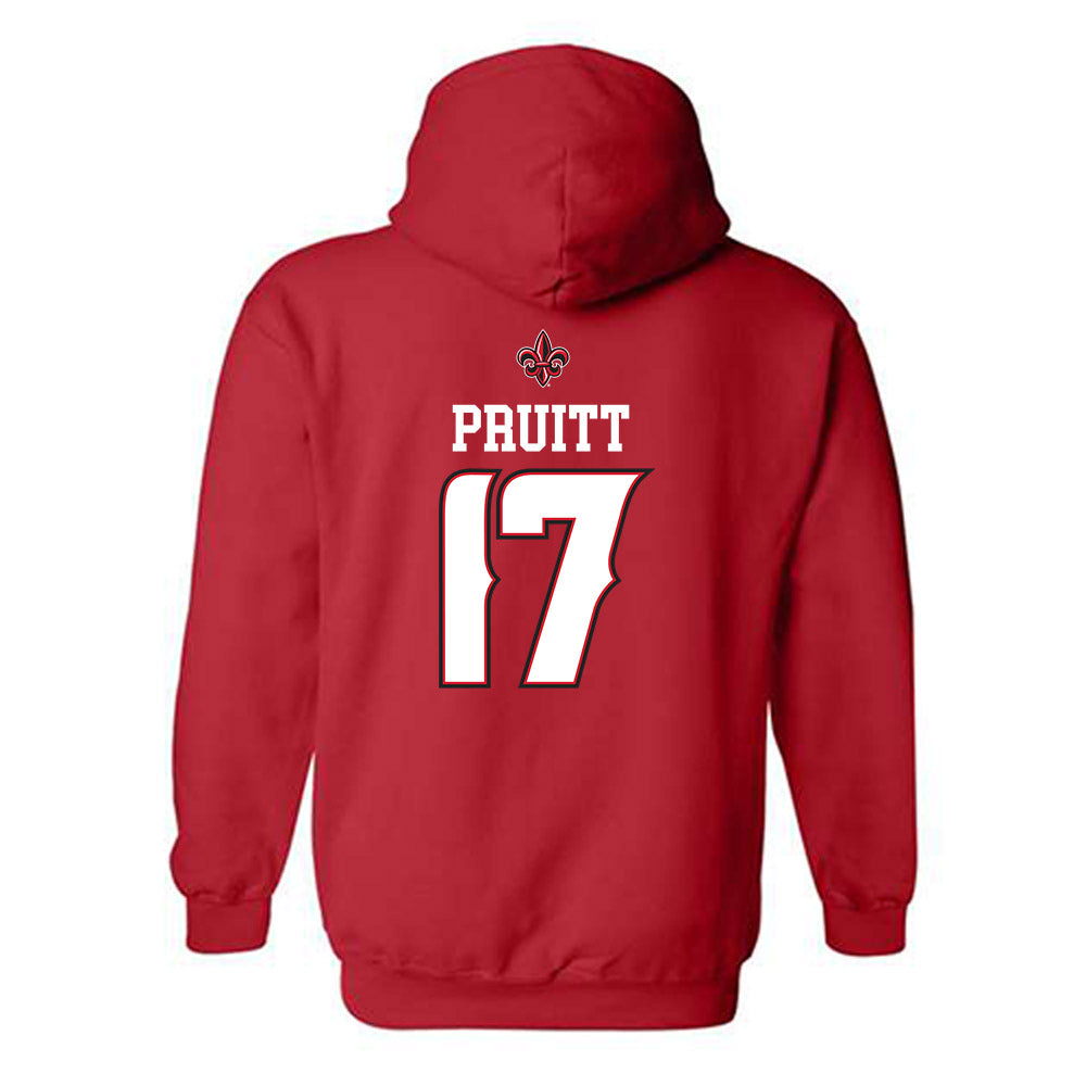 Louisiana - NCAA Baseball : Sawyer Pruitt - Replica Shersey Hooded Sweatshirt-1