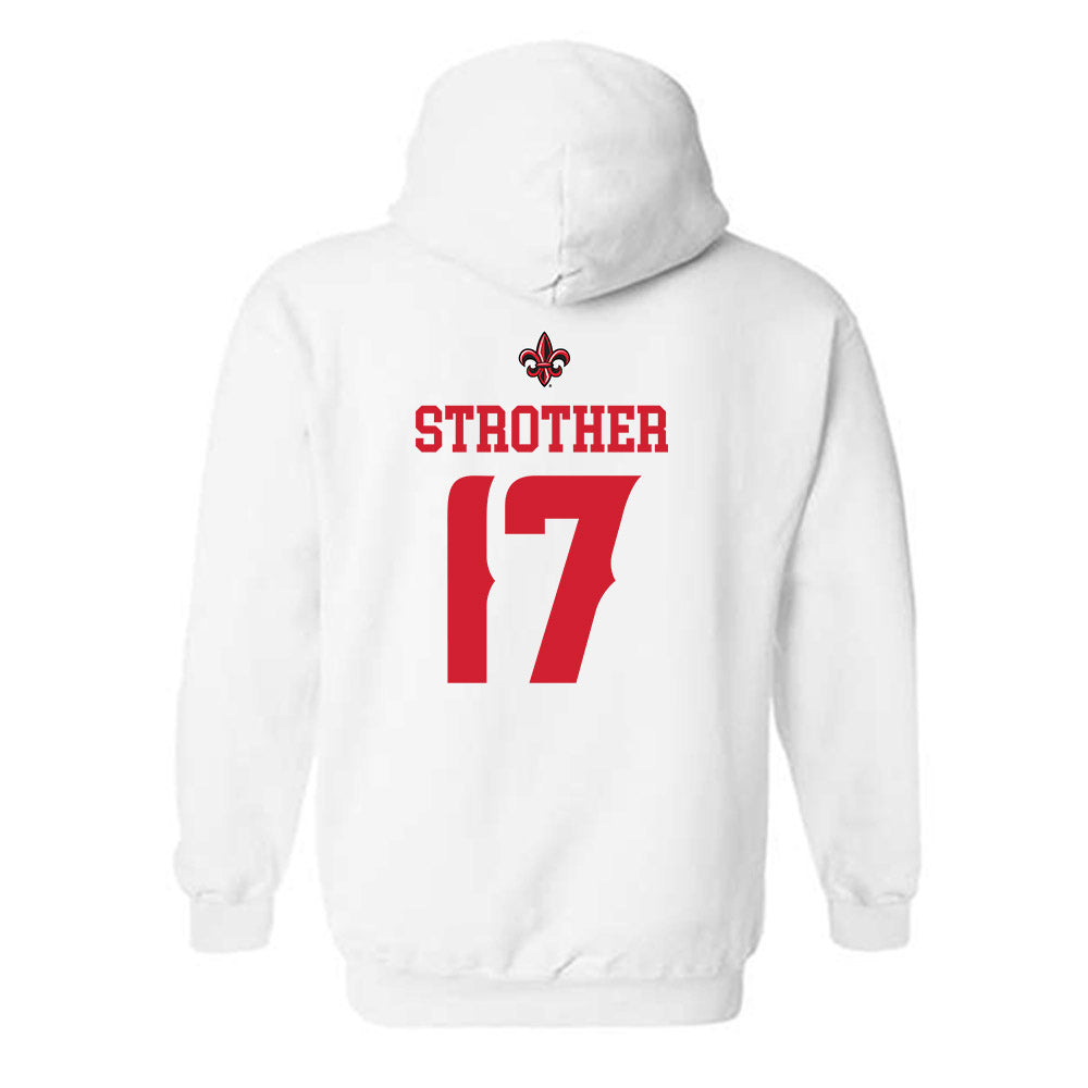 Louisiana - NCAA Football : Landon Strother - Sports Shersey Hooded Sweatshirt-1