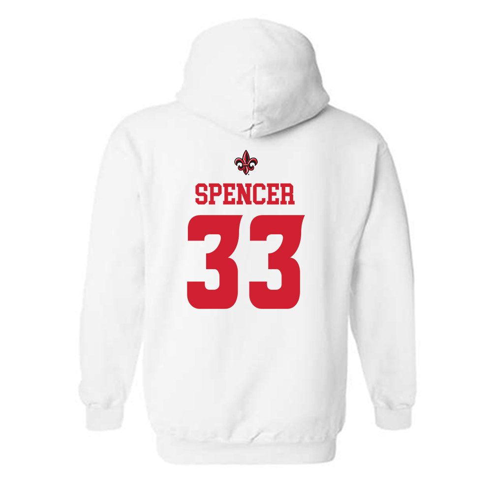 Louisiana - NCAA Football : AJ Spencer - Sports Shersey Hooded Sweatshirt-1