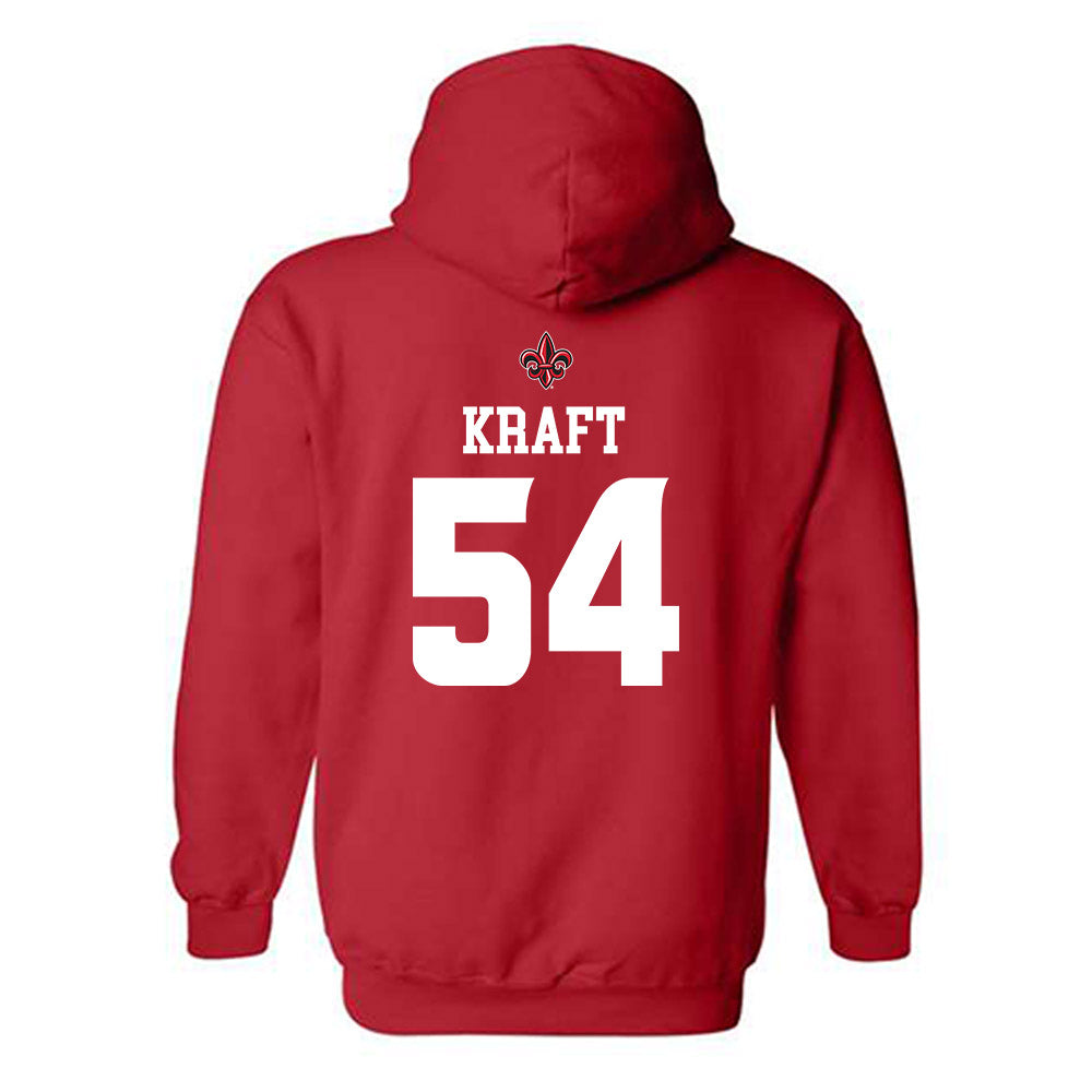 Louisiana - NCAA Football : Carson Kraft - Sports Shersey Hooded Sweatshirt-1
