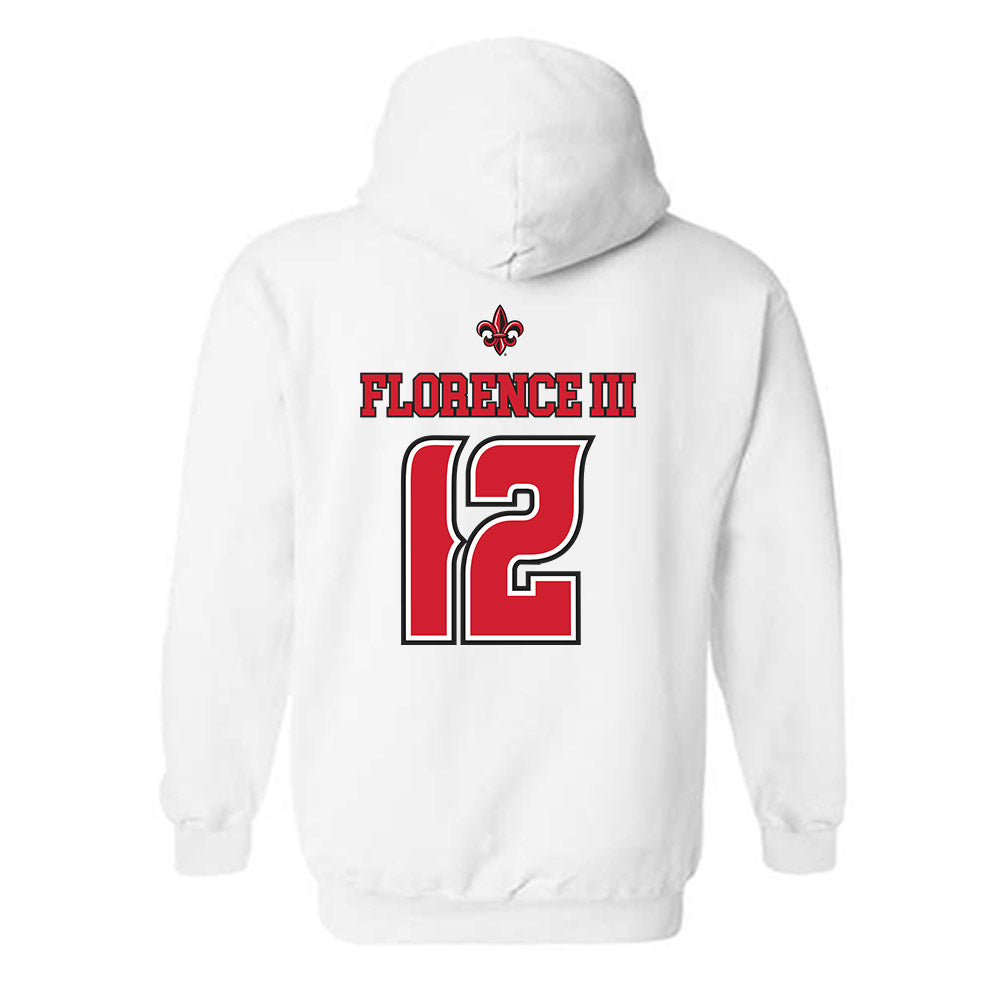 Louisiana - NCAA Men's Basketball : Derrick Florence III - Replica Shersey Hooded Sweatshirt-1