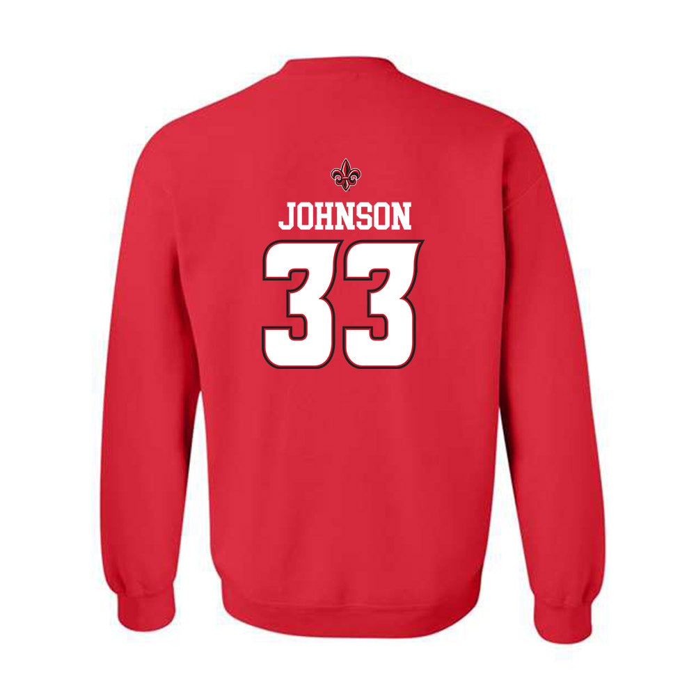 Louisiana - NCAA Softball : Natalie Johnson - Replica Shersey Crewneck Sweatshirt-1