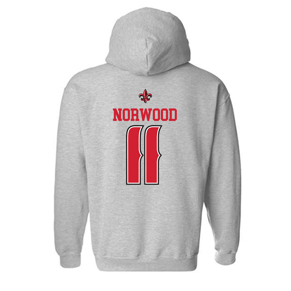 Louisiana - NCAA Softball : Mia Norwood - Replica Shersey Hooded Sweatshirt-1