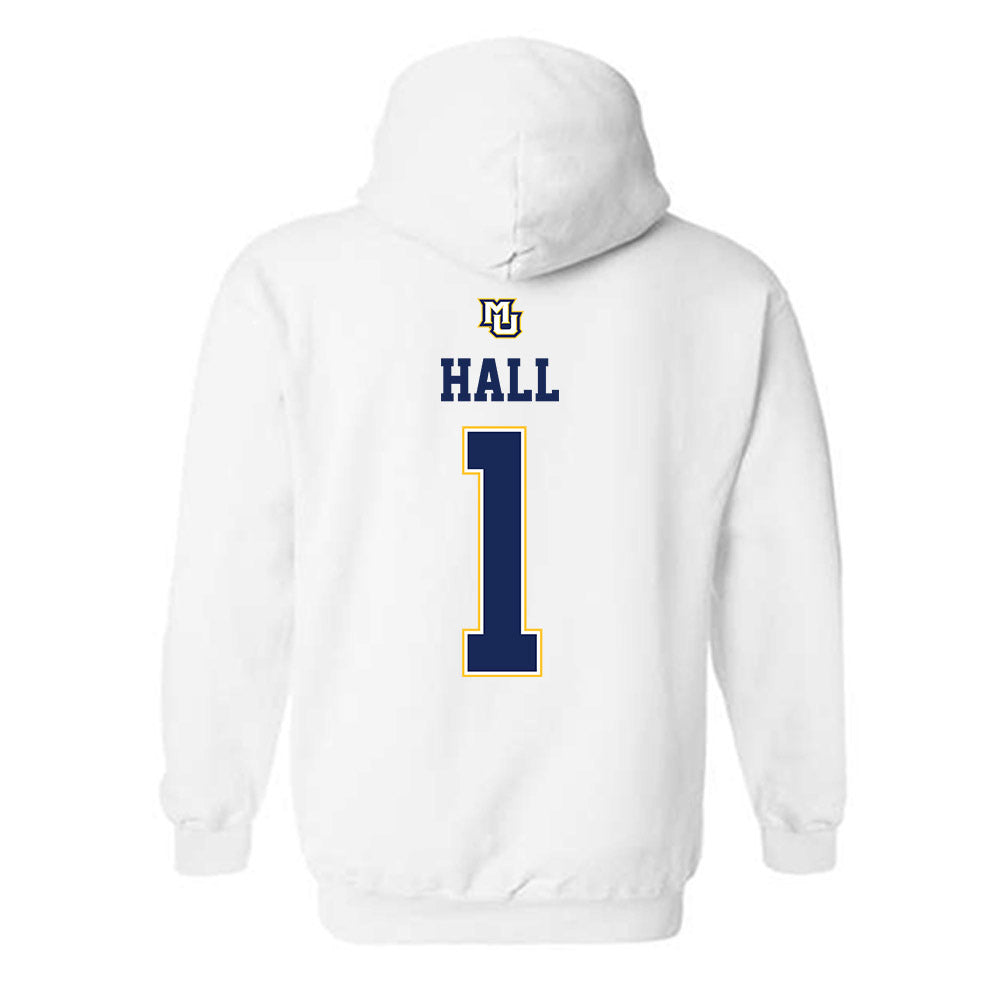 Marquette - NCAA Women's Basketball : Brooklyn Hall - Replica Shersey Hooded Sweatshirt-1