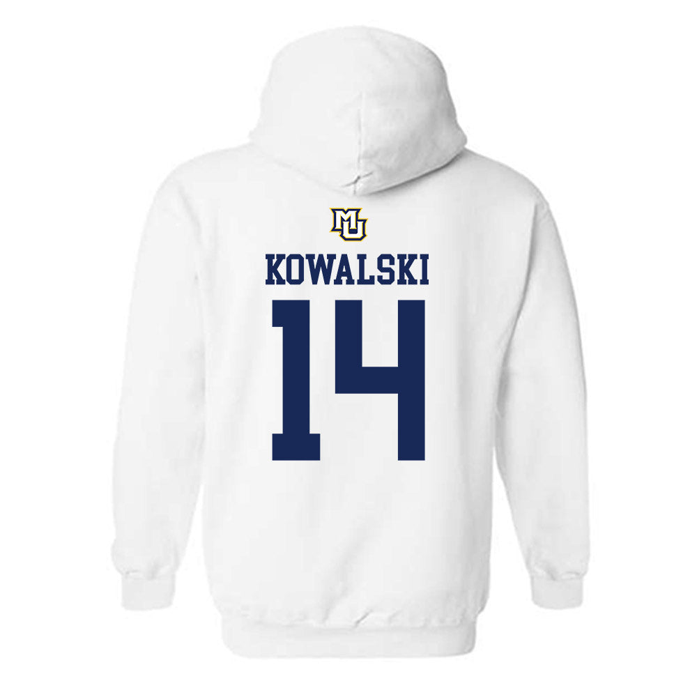 Marquette - NCAA Women's Volleyball : Annika Kowalski - Replica Shersey Hooded Sweatshirt-1