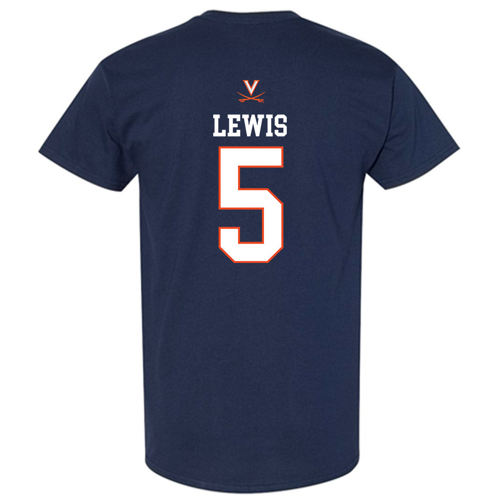 Virginia - NCAA Men's Basketball : Sam Lewis - Replica Shersey T-Shirt-1