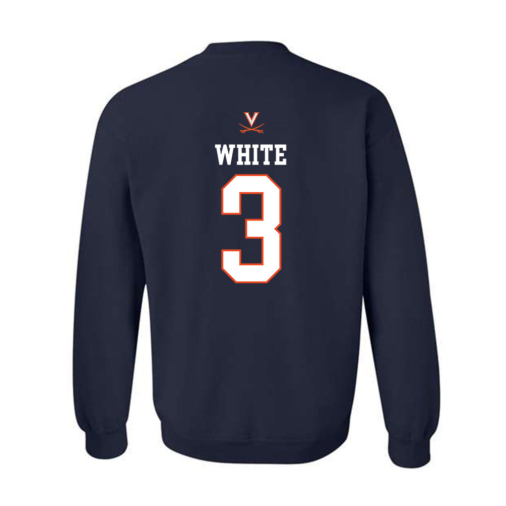 Virginia - NCAA Women's Basketball : Gabrielle White - Replica Shersey Crewneck Sweatshirt-1