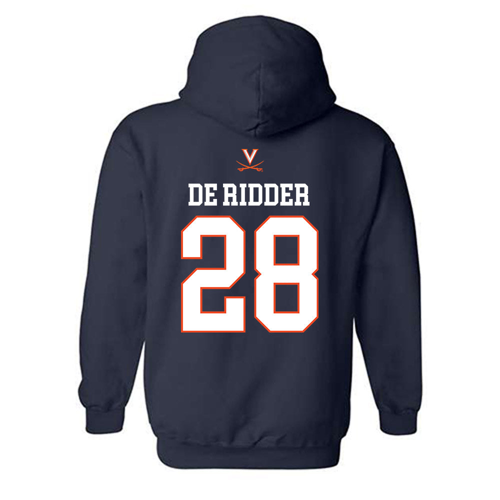 Virginia - NCAA Men's Basketball : Thijs De Ridder - Replica Shersey Hooded Sweatshirt-1
