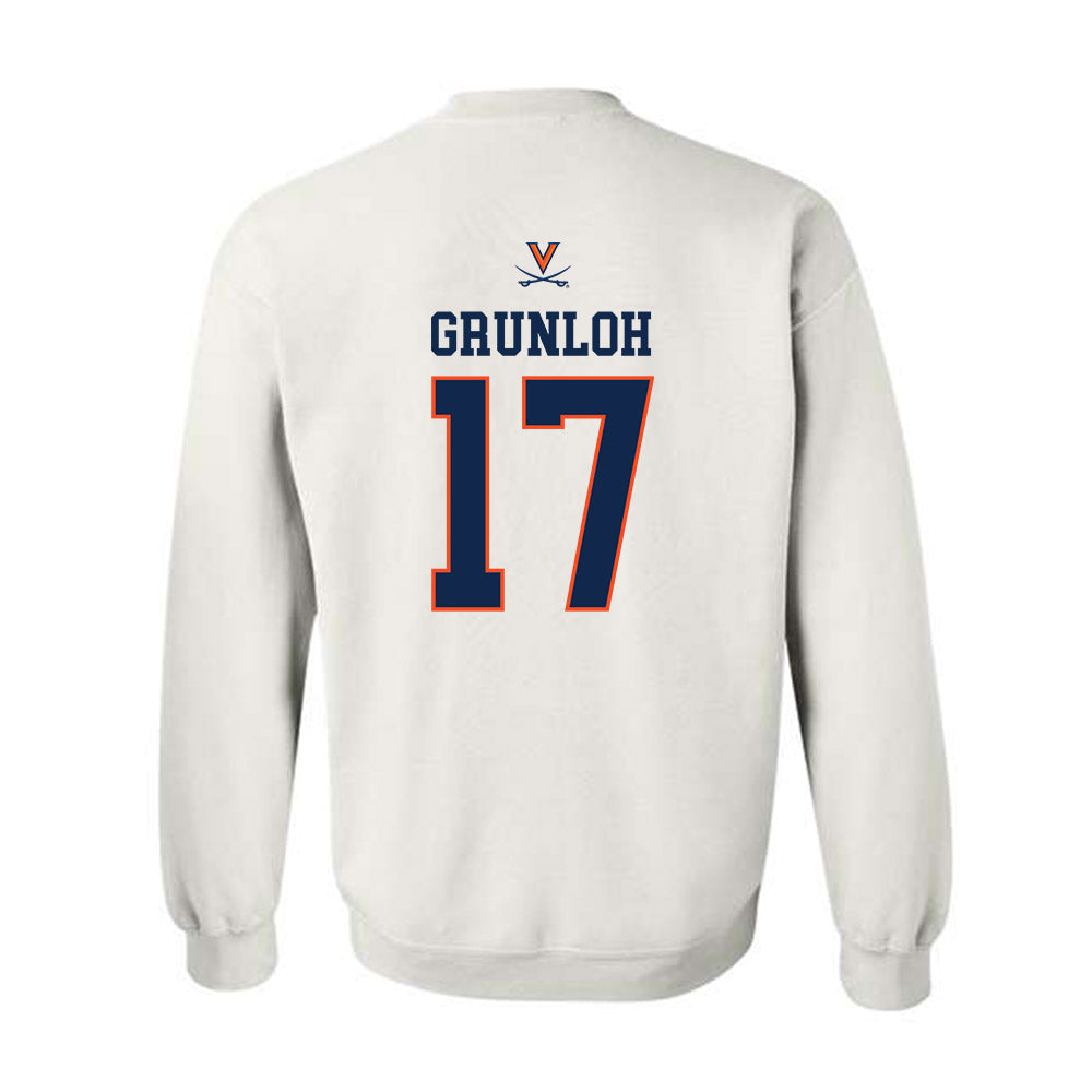 Virginia - NCAA Men's Basketball : Johann Grunloh - Replica Shersey Crewneck Sweatshirt-1