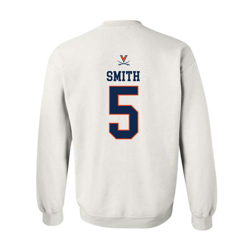 Virginia - NCAA Women's Basketball : Sa'Myah Smith - Replica Shersey Crewneck Sweatshirt-1