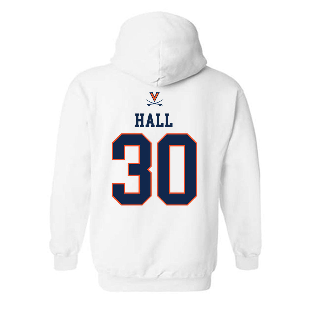 Virginia - NCAA Men's Basketball : Dallin Hall - Replica Shersey Hooded Sweatshirt-1