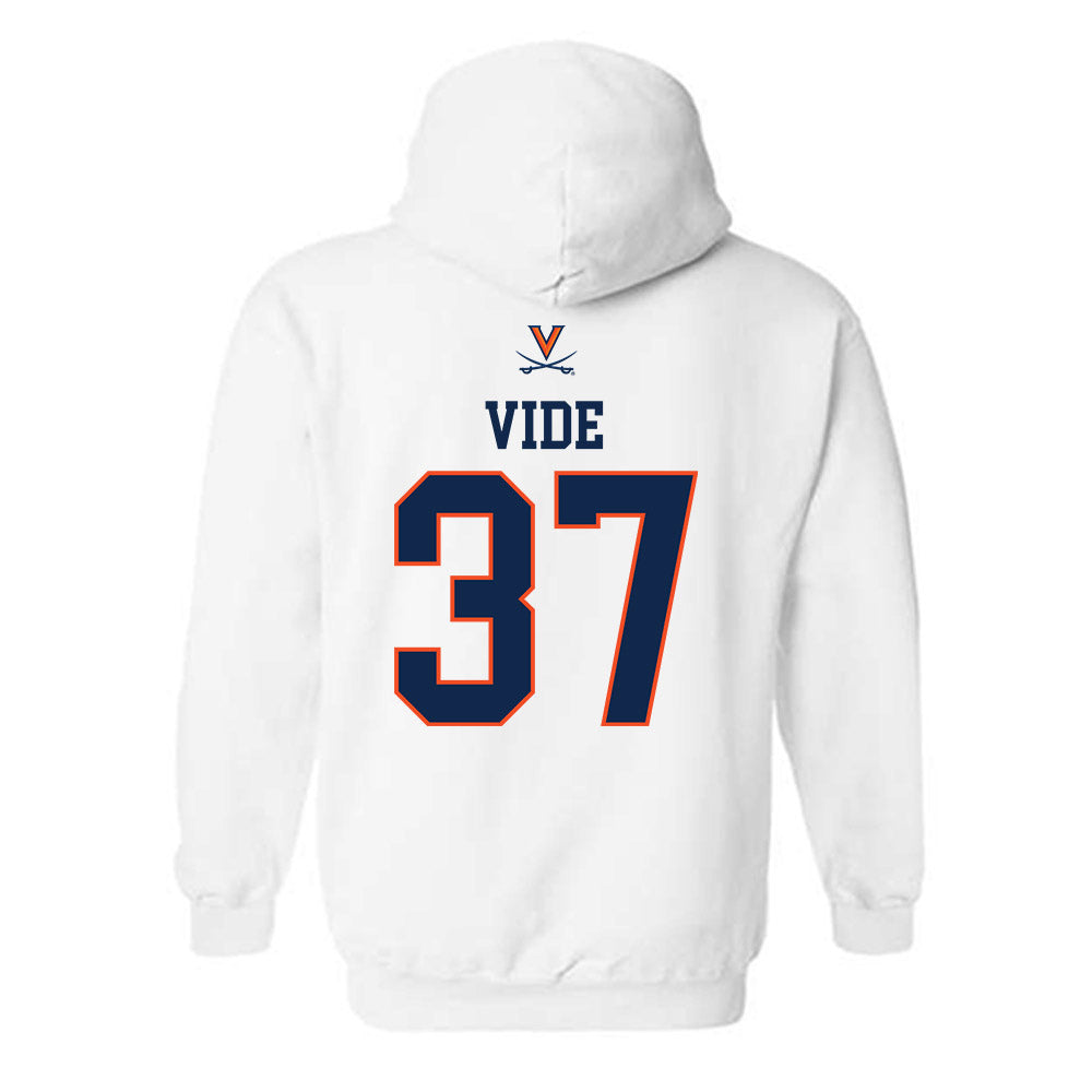 Virginia - NCAA Men's Basketball : Jan Vide - Replica Shersey Hooded Sweatshirt-1