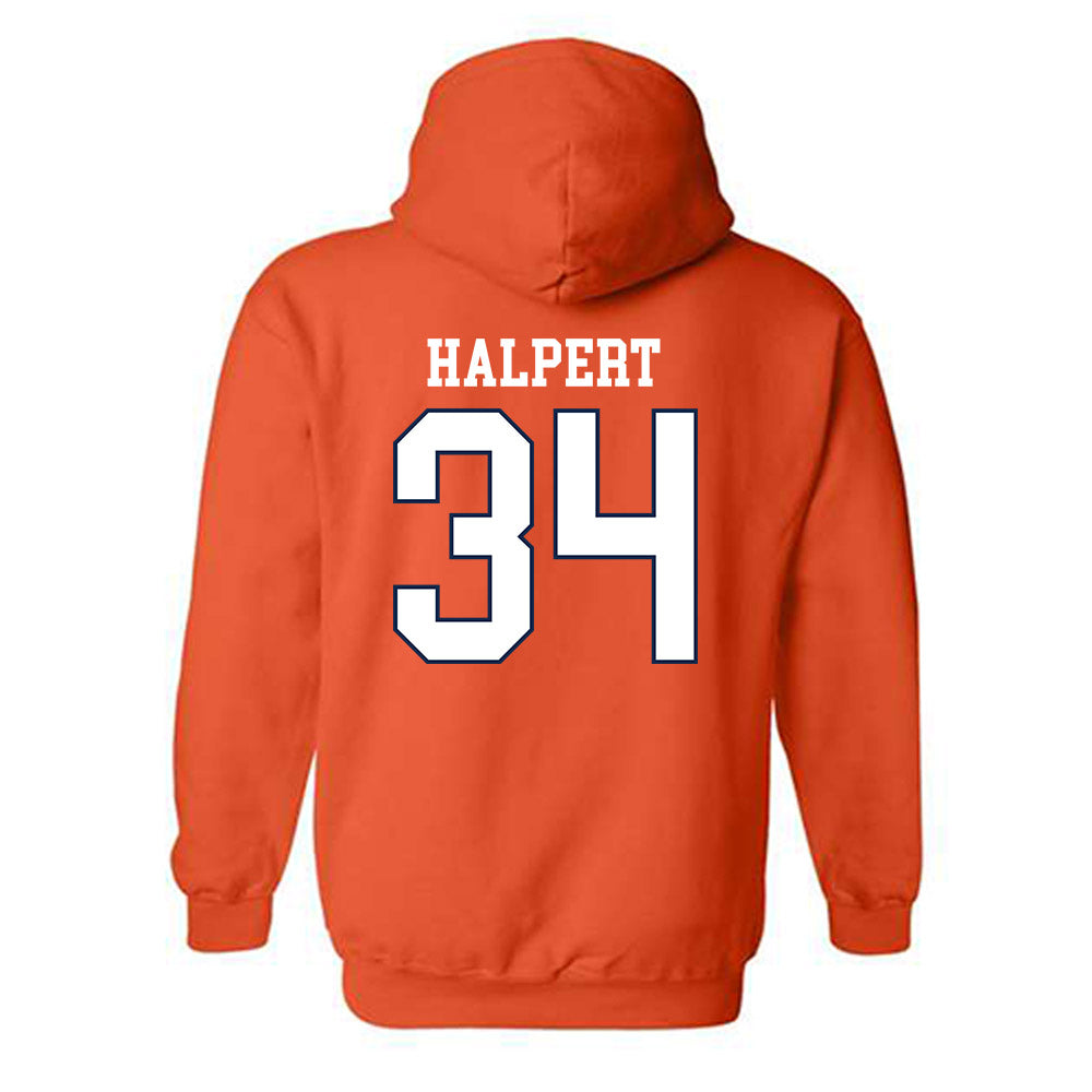 Virginia - NCAA Men's Lacrosse : Charlie Halpert - Replica Shersey Hooded Sweatshirt-1