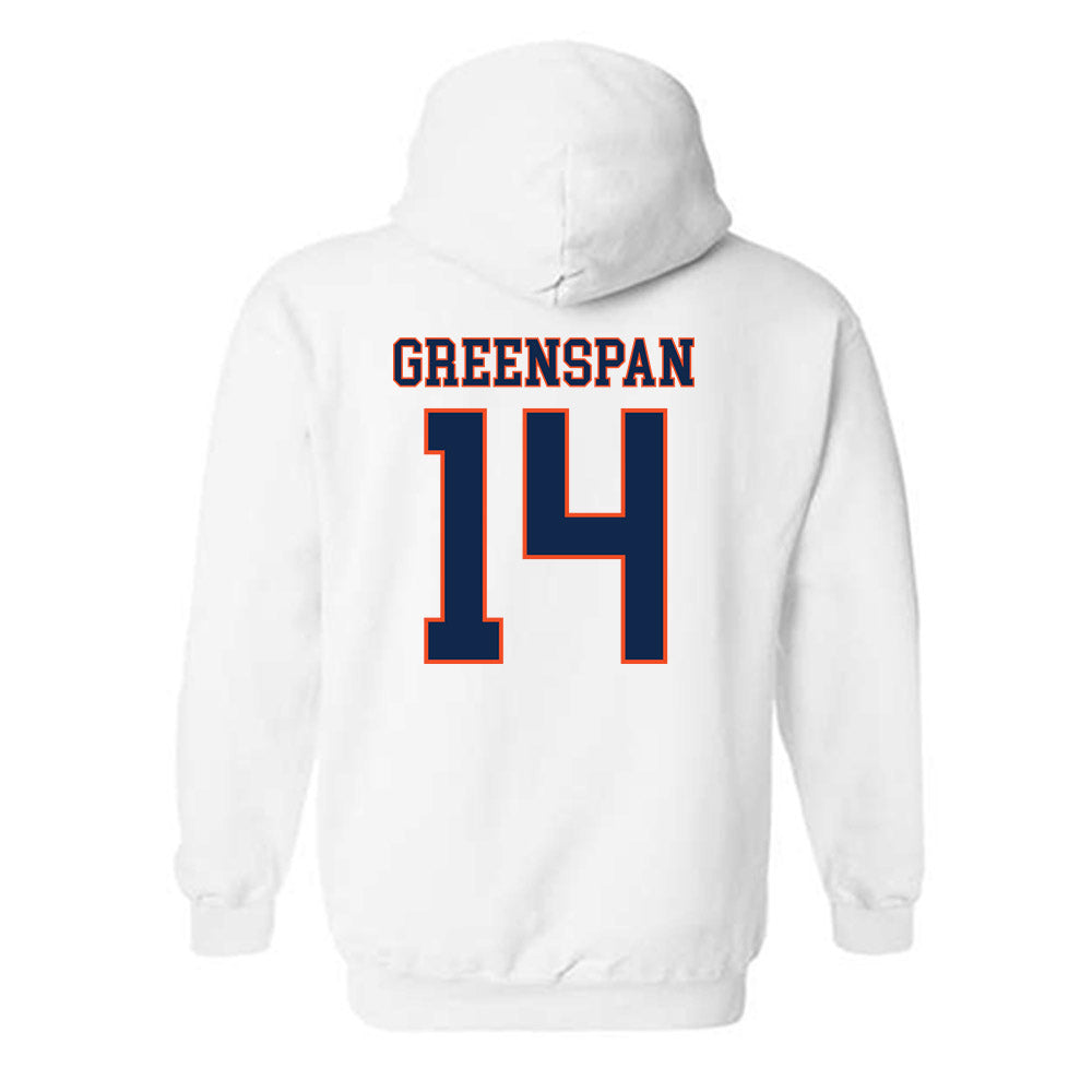 Virginia - NCAA Men's Lacrosse : Andrew Greenspan - Replica Shersey Hooded Sweatshirt-1