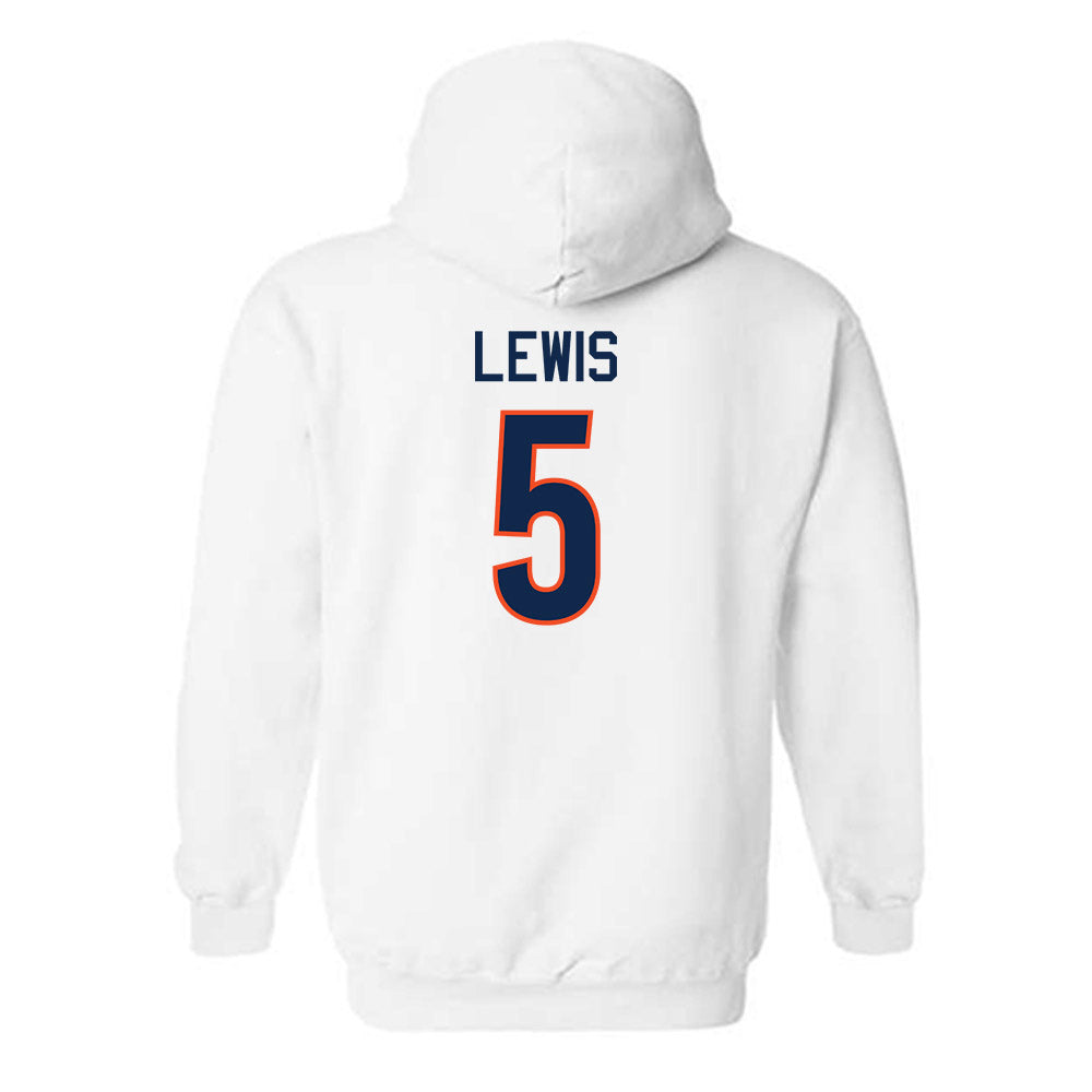 Virginia - NCAA Men's Basketball : Sam Lewis - Replica Shersey Hooded Sweatshirt-1