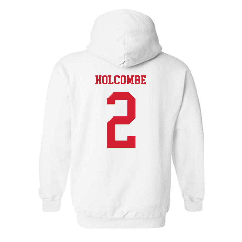 Utah - NCAA Men's Basketball : Jackson Holcombe - Replica Shersey Hooded Sweatshirt-1