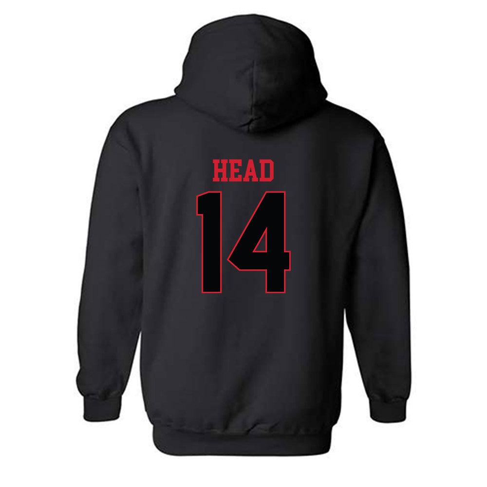 NC State - NCAA Baseball : Ty Head - Replica Shersey Hooded Sweatshirt