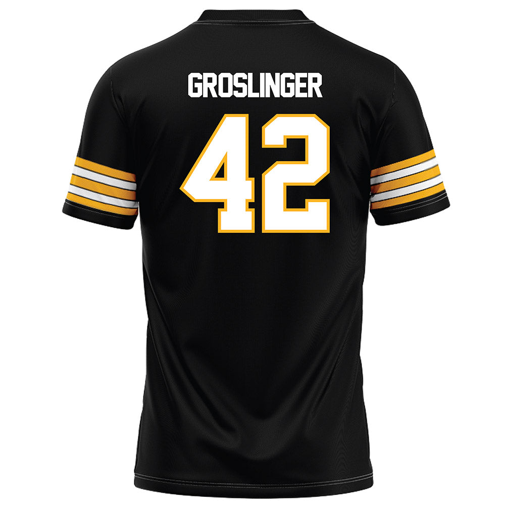 Towson - NCAA Football : Max Groslinger - Black Jersey-1