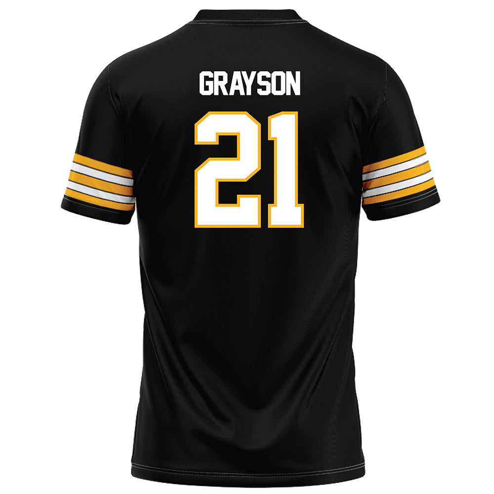 Towson - NCAA Football : Kyron Grayson - Black Jersey-1