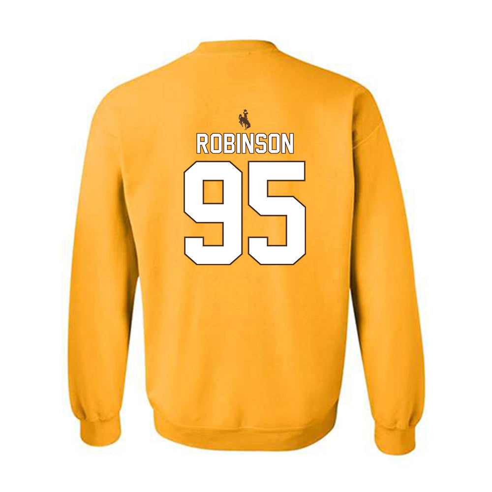 Wyoming - NCAA Football : Caleb Robinson - Gold Classic Shersey Sweatshirt