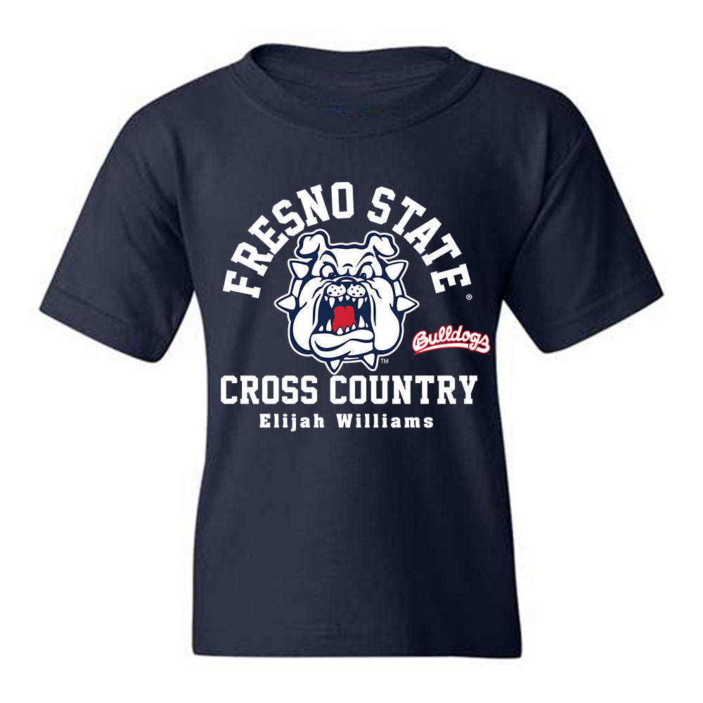 Fresno State - NCAA Men's Cross Country : Elijah Williams - Navy Classic Fashion Youth T-Shirt