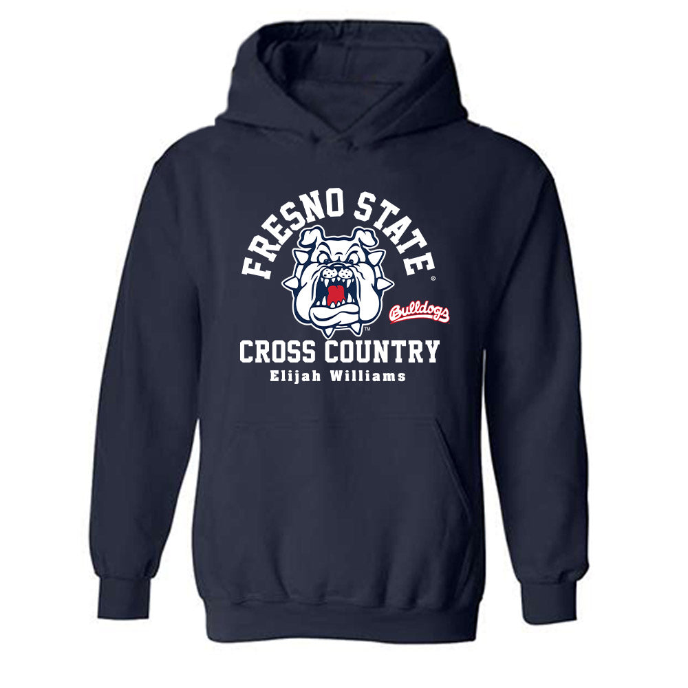Fresno State - NCAA Men's Cross Country : Elijah Williams - Navy Classic Fashion Hooded Sweatshirt