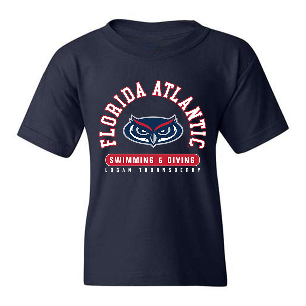 FAU - NCAA Men's Swimming & Diving : Logan Thornsberry - Youth T-Shirt Classic Fashion Shersey