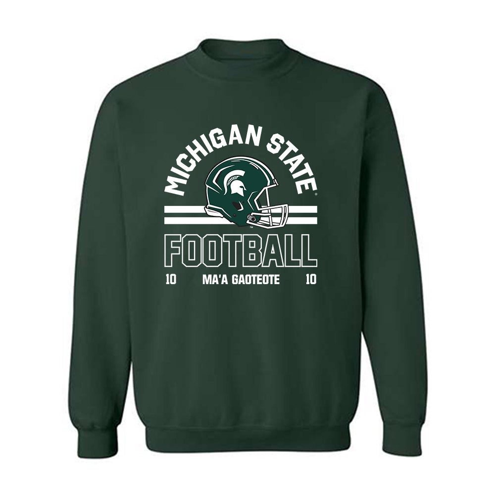 Michigan State - NCAA Football : Ma'a Gaoteote - Classic Fashion Shersey Sweatshirt