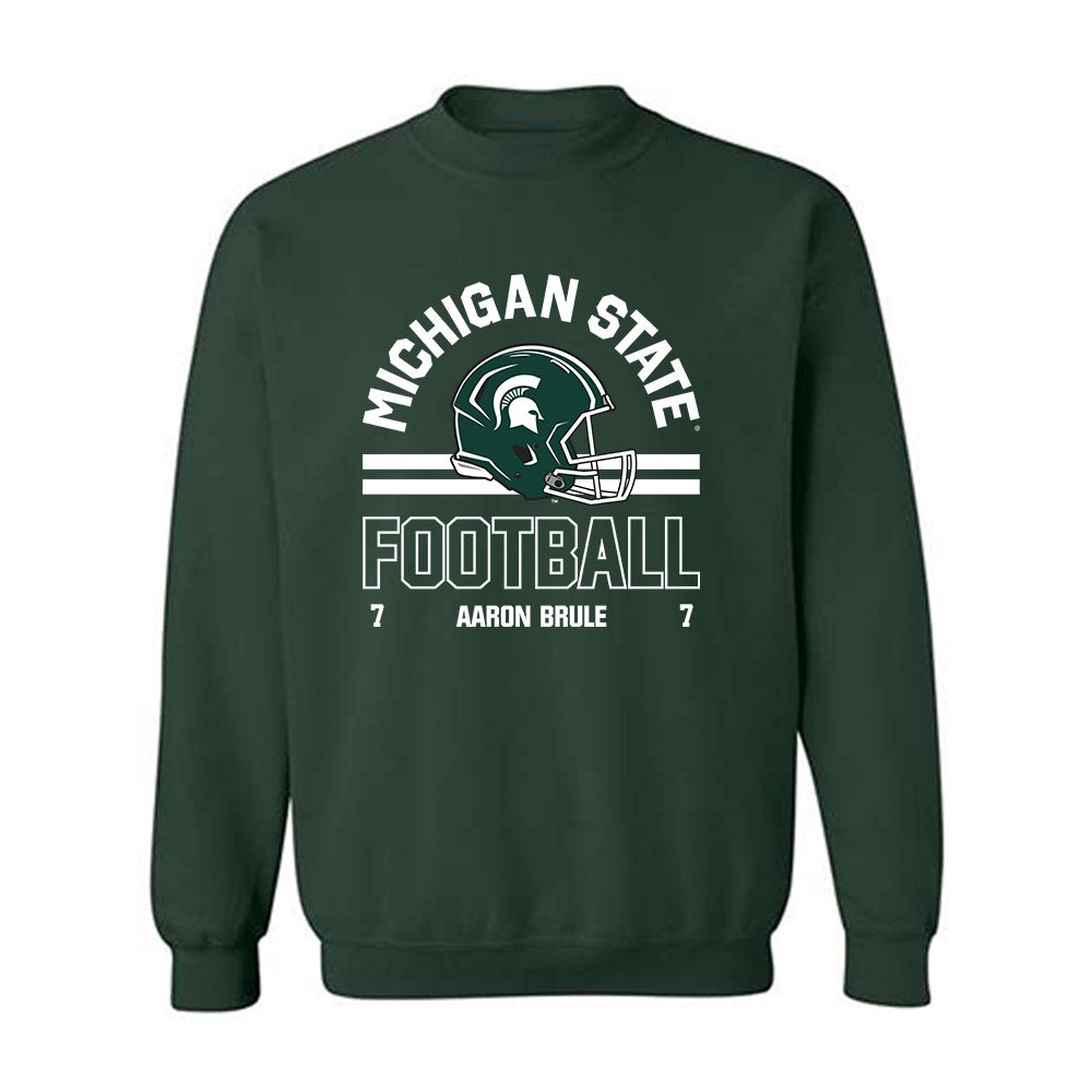 Michigan State - NCAA Football : Aaron Brule - Classic Fashion Shersey Sweatshirt
