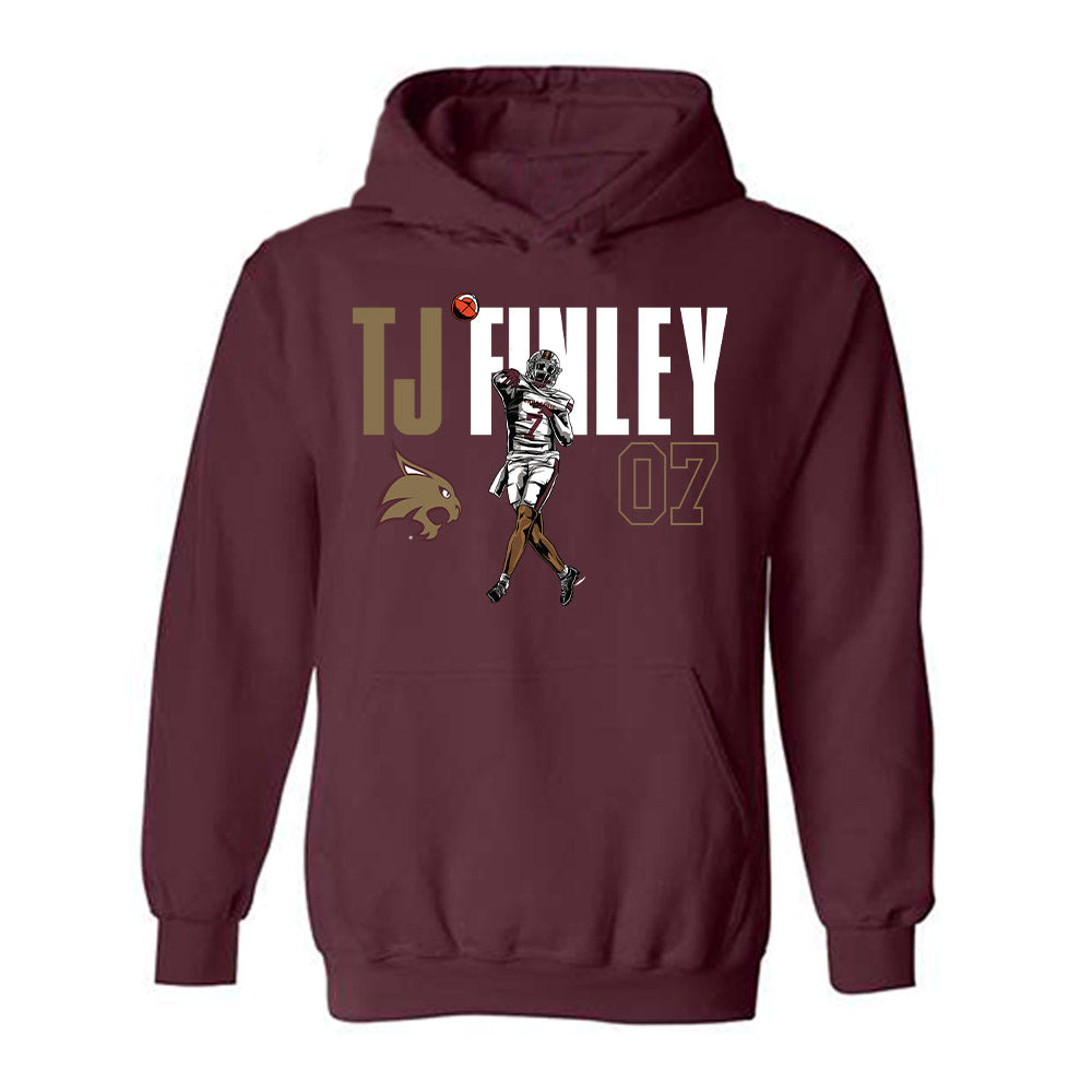 Texas State - NCAA Football : Tj Finley - T-Shirt Individual Caricature