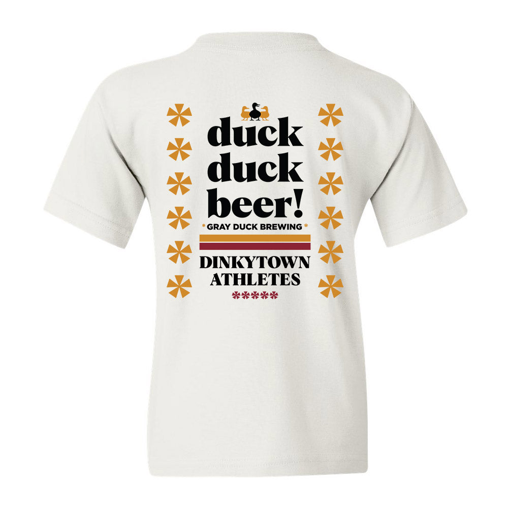 Dinkytown Athlete x Duck Duck: White - Youth T-Shirt