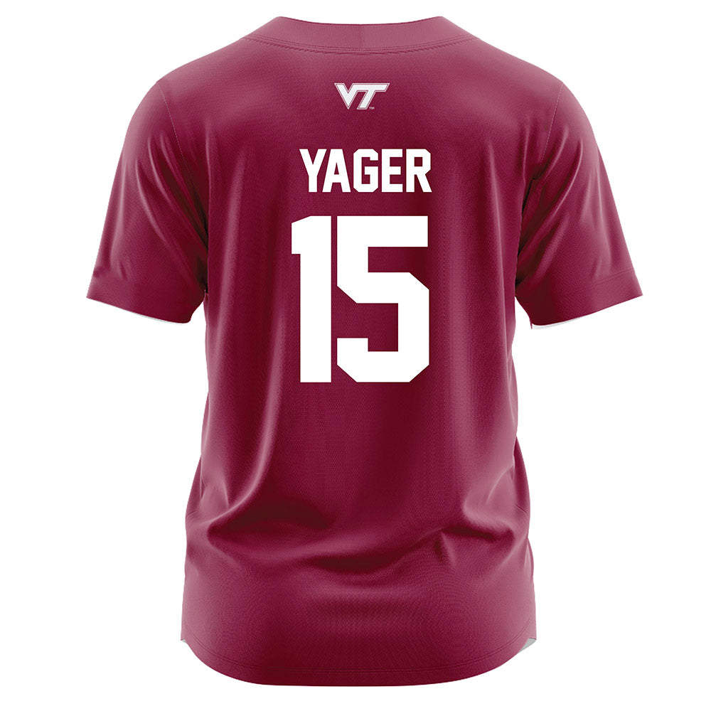 Virginia Tech - NCAA Softball : Zoe Yager - Baseball Jersey Maroon