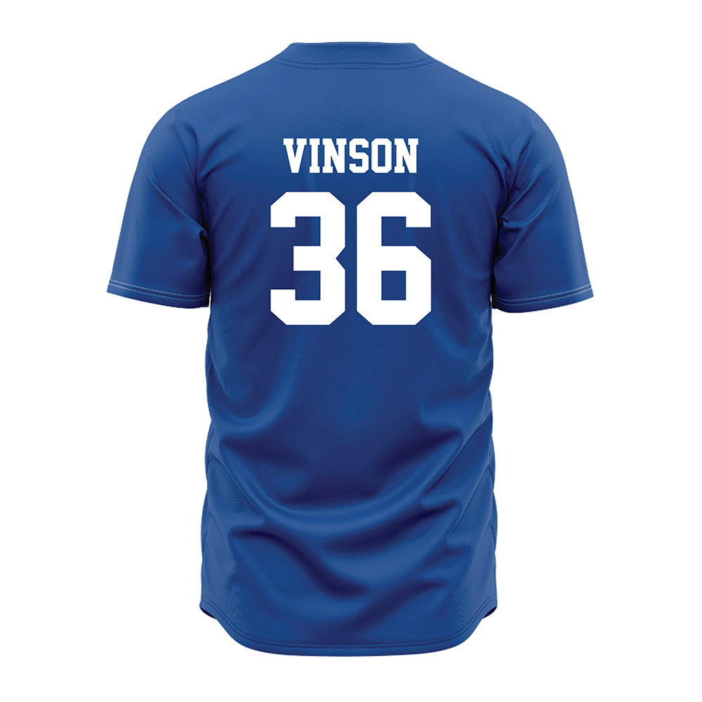 MTSU - NCAA Baseball : Cale Vinson - Baseball Jersey Royal