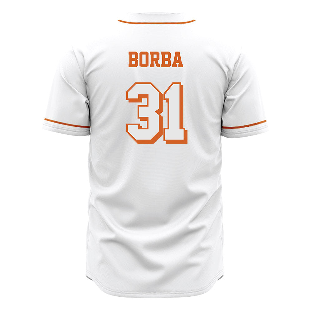 Texas - NCAA Baseball : Casey Borba - Baseball Jersey White