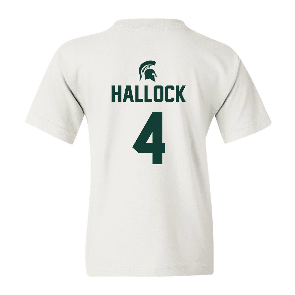 Michigan State - NCAA Women's Basketball : Theryn Hallock - Youth T-Shirt Sports Shersey