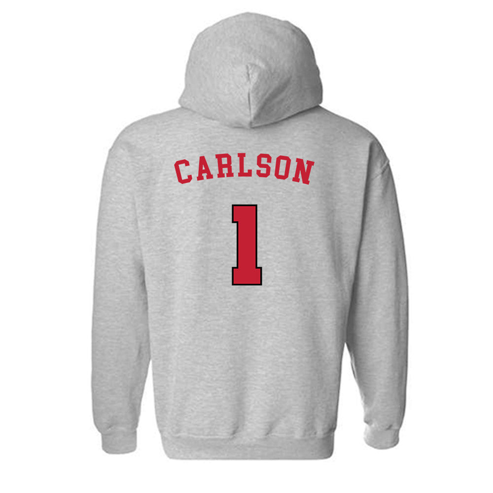 Utah - NCAA Men's Basketball : Ben Carlson - Hooded Sweatshirt Sports Shersey