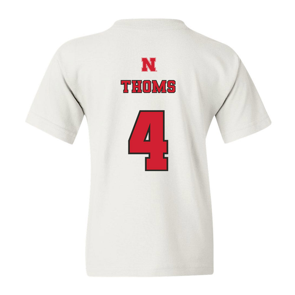Nebraska - NCAA Softball : Malia Thoms - Youth T-Shirt Sports Shersey