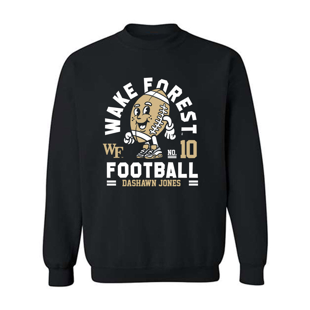 Wake Forest - NCAA Football : DaShawn Jones Black Fashion Shersey Sweatshirt