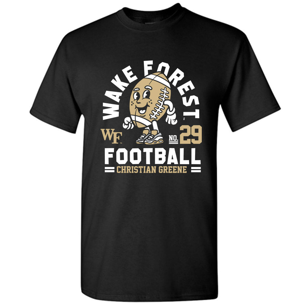 Wake Forest - NCAA Football : Christian Greene Black Fashion Shersey Short Sleeve T-Shirt