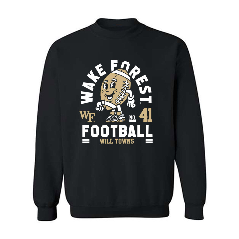 Wake Forest - NCAA Football : Will Towns Black Fashion Shersey Sweatshirt
