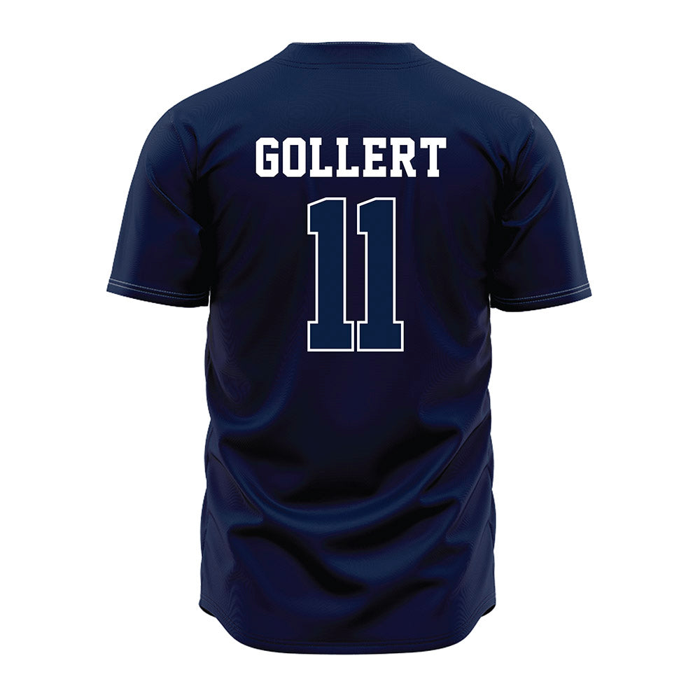 Oral Roberts - NCAA Baseball : Harley Gollert - Baseball Jersey Navy