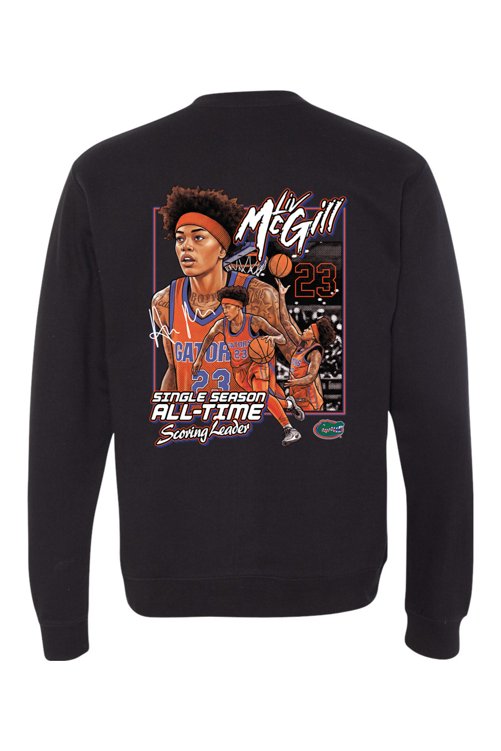 Florida - NCAA Women's Basketball : Alivia McGill - SCORING LEADER Premium Crewneck Sweatshirt