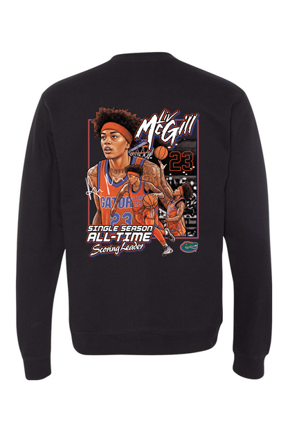 Florida - NCAA Women's Basketball : Alivia McGill - SCORING LEADER Premium Crewneck Sweatshirt