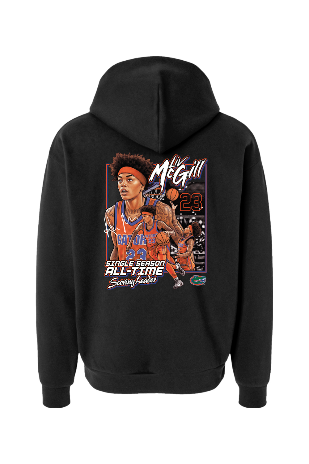 Florida - NCAA Women's Basketball : Alivia McGill - SCORING LEADER Premium Hooded Sweatshirt