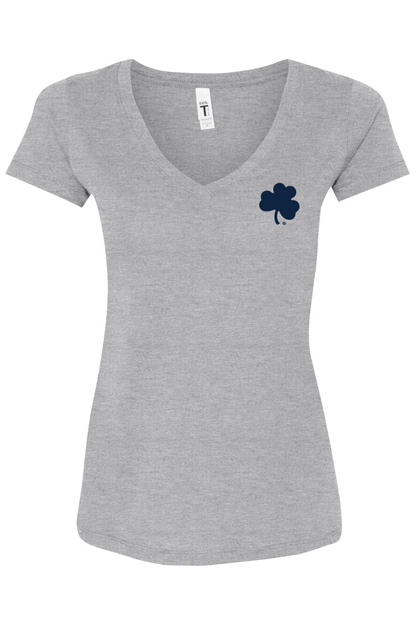 Unfaised Women's Sport Grey T-Shirt Sports Shersey - Football (Clover)