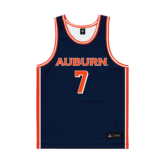 Auburn - NCAA Men's Basketball : Keyshawn Hall - Navy Basketball Jersey