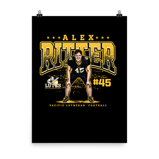 PLU - NCAA Football : Alex Ritter - Poster Individual Caricature